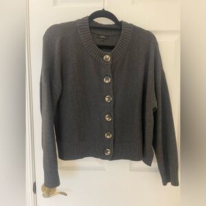 Quince Organic Cotton Cropped Cardigan L